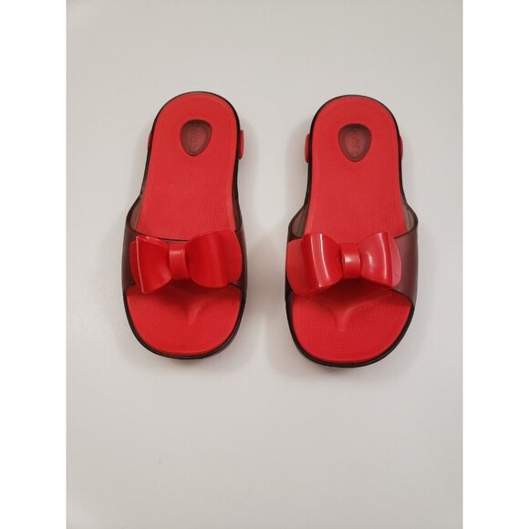 New De & Fa Red Slip-on Sandals – Size 13 Toddler Girls - Picture 1 of 5